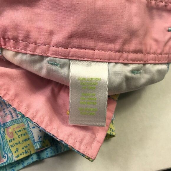 Lilly Pulitzer Womens Cotton Zodiac Callahan Shorts Colorful Print Chino Size 00 - Picture 8 of 10